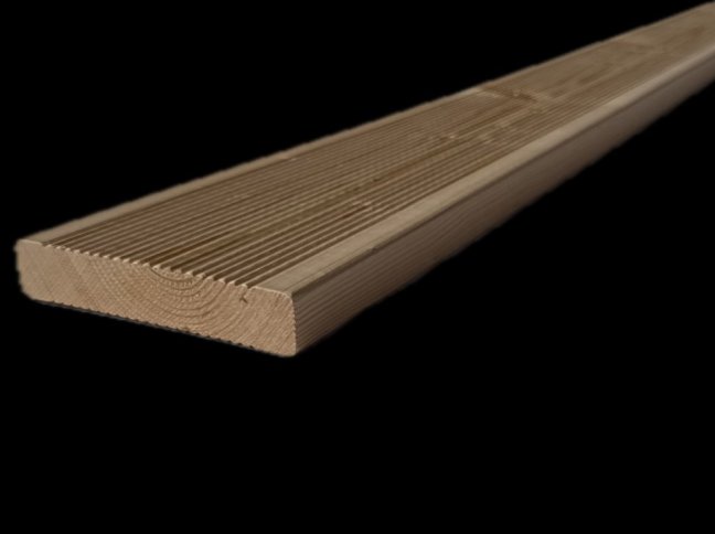 Terasová prkna jemně drážkovaná, kanadská horská douglaska A/B 26*140*3050 mm, balení  po 4 ks